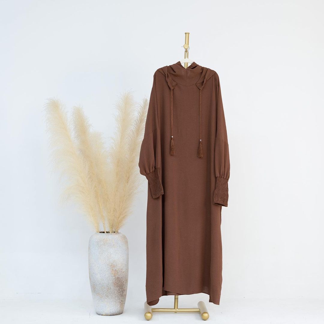 IMPORTED SOFT CEY HOODIE ABAYA