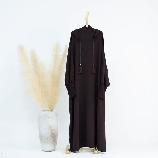 IMPORTED SOFT CEY HOODIE ABAYA