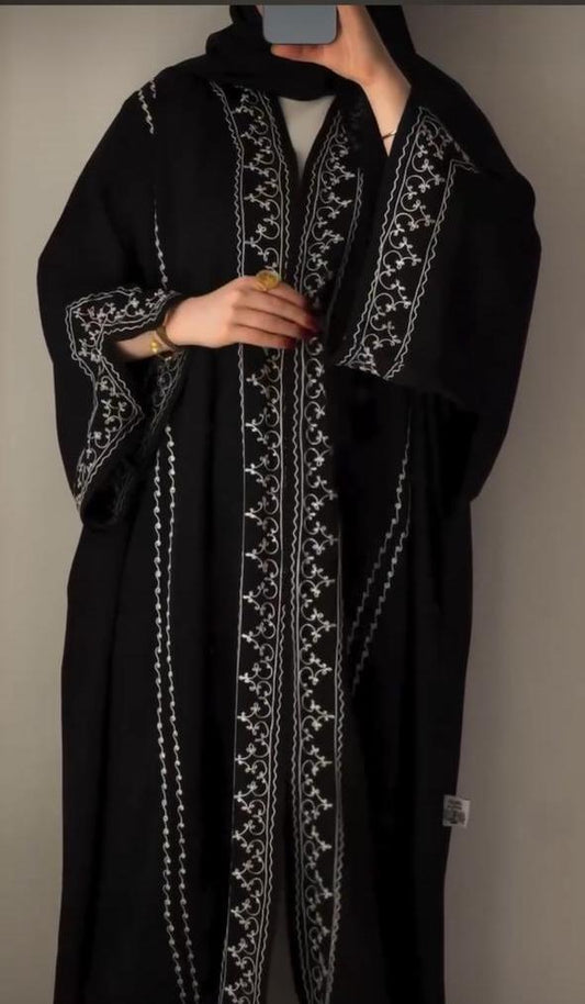 Dubai Imported Embroidered Abaya With Hijab