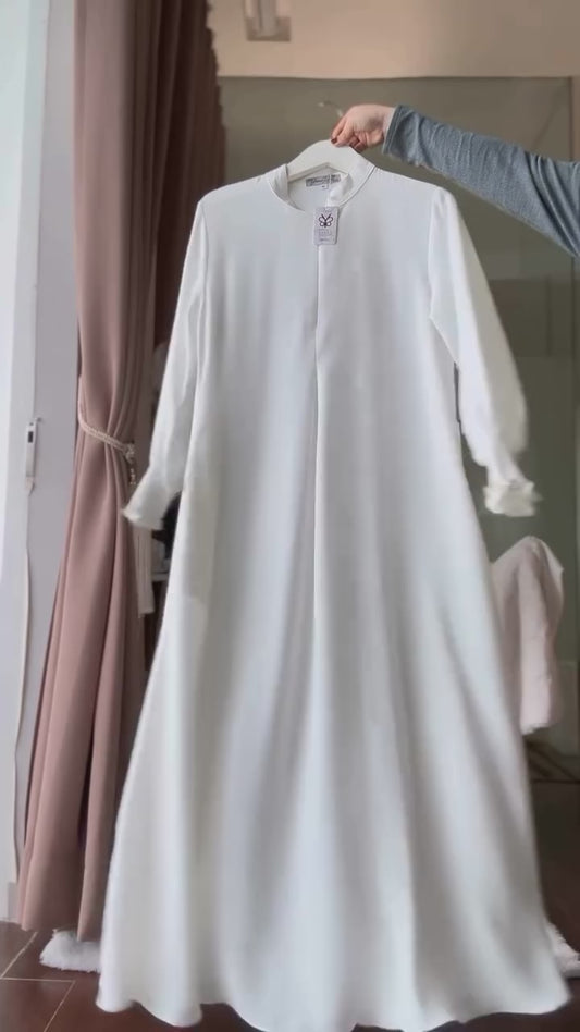 Aesthetic Snow Abaya With Khimar